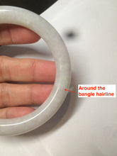 Load image into Gallery viewer, 57mm Certified type A 100% Natural sunny green/purple/white round cut Jadeite Jade bangle W71-6536