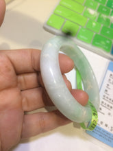 Load image into Gallery viewer, 52.5mm Certified Type A 100% Natural sunny green/white Jadeite Jade bangle R84-1548