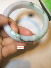 Load image into Gallery viewer, 53.6mm certified 100% natural Type A sunny green purple white jadeite jade bangle AS21-4141