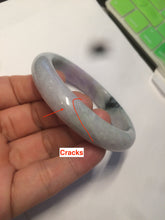 Load image into Gallery viewer, 54.5mm certified Type A 100% Natural green/purple/white  jadeite jade bangle AB69-9790