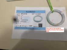 Load image into Gallery viewer, 52mm certified Type A 100% Natural green/orange/white round cut Jadeite Jade bangle R72-5679