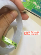 Load image into Gallery viewer, 57.1mm certified 100% natural icy green/white jadeite jade bangle AH30-5700