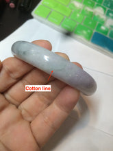 Load image into Gallery viewer, 55.5mm certified Type A 100% Natural light green Jadeite Jade bangle D66-9679
