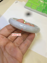 Load image into Gallery viewer, 56mm certified type A 100% Natural light green/white/brown Jadeite Jade bangle R89-0275