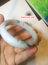 Load image into Gallery viewer, 53.6mm certified 100% natural Type A sunny green purple white jadeite jade bangle AS21-4141