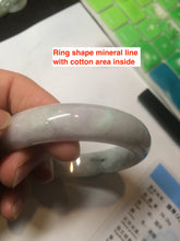Load image into Gallery viewer, 54.5mm Certified Type A 100% Natural white/green/purple/yellow (FU LU SHOU) Jadeite Jade bangle AF63-9783