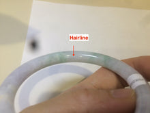 Load image into Gallery viewer, 57.8mm certified 100% natural light green/purple/orange (福禄寿) round cut jadeite jade bangle M74-3054