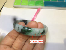 Load image into Gallery viewer, 52.5mm certified Type A 100% Natural green thin Jadeite Jade bangle AE17-6891