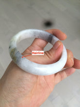 Load image into Gallery viewer, 53.5mm 100% natural Type A white/yellow/black jadeite jade bangle U83-3744