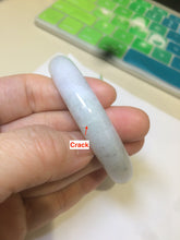 Load image into Gallery viewer, 54.6mm certified type A 100% Natural green/white Jadeite Jade bangle U61-4938