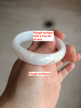 Load image into Gallery viewer, 48mm Type A 100% Natural sunny green/purple/yellow oval Jadeite Jade bangle W82-7916