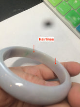 Load image into Gallery viewer, 53.2mm 100% natural type A certified light green/purple jadeite jade bangle AQ4-0733