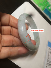 Load image into Gallery viewer, 57mm Certificated Type A 100% Natural green/white oval jadeite jade bangle D89-7164