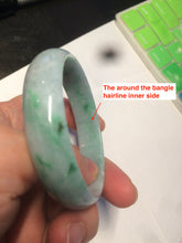 Load image into Gallery viewer, 51.7mm certified Type A 100% Natural sunny green Jadeite Jade bangle AR68-0452
