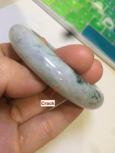 Load image into Gallery viewer, 57.7mm certified type A 100% Natural green/white/purple Jadeite Jade bangle AC44-6203