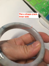 Load image into Gallery viewer, 54.5mm certified Type A 100% Natural green/purple/white  jadeite jade bangle AB69-9790