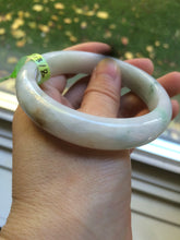 Load image into Gallery viewer, 57.5mm Certified Type A 100% Natural white/green/yellow Jadeite Jade bangle E54-0272