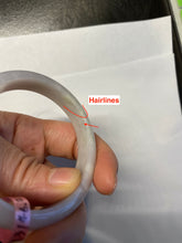 Load image into Gallery viewer, 48mm Certified Type A 100% Natural icy watery light green/yellow/purple oval Jadeite Jade bangle AM28-5091