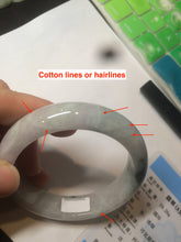 Load image into Gallery viewer, 54.5mm Certified Type A 100% Natural white/green/purple/yellow (FU LU SHOU) Jadeite Jade bangle AF63-9783