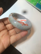 Load image into Gallery viewer, 54.2mm 100% natural type A certified light green/purple/red (FU LU SHOU, 福禄寿) jadeite jade bangle AM35-0063