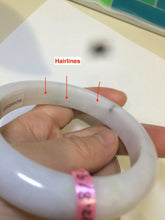 Load image into Gallery viewer, 58mm Certified Type A 100% Natural green/white Jadeite Jade bangle AB57-9281
