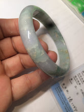 Load image into Gallery viewer, 58.5mm Certified Type A 100% Natural light green/purple jadeite jade bangle U128-9906