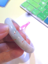 Load image into Gallery viewer, Certified 54.3mm Type A 100% Natural green/brown/purple Jadeite Jade bangle AY41