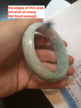 Load image into Gallery viewer, 56.3mm certified 100% natural Type A light green/white jadeite jade bangle AB88-1153