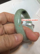 Load image into Gallery viewer, 50mm Certified Type A 100% Natural apple green oval Jadeite Jade bangle D67-9740