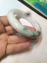 Load image into Gallery viewer, 61.4mm Certified Type A 100% Natural green/white Jadeite Jade bangle AT4-0656