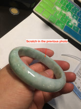 Load image into Gallery viewer, 55.8mm Certified type A 100% Natural green yellow Jadeite bangle Y121-2487