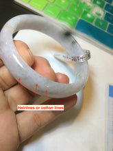 Load image into Gallery viewer, 54mm certified 100% natural Type A green/purple/yellow (Fu Lu Shou) jadeite jade bangle AH69-2634