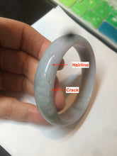 Load image into Gallery viewer, 54.2mm 100% natural type A certified light green/purple/red (FU LU SHOU, 福禄寿) jadeite jade bangle AM35-0063