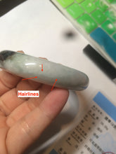 Load image into Gallery viewer, 54.5mm Certified Type A 100% Natural white/green/purple/yellow (FU LU SHOU) Jadeite Jade bangle AF63-9783