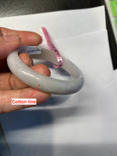 Load image into Gallery viewer, 48mm Certified Type A 100% Natural icy watery light green/yellow/purple oval Jadeite Jade bangle AM28-5091