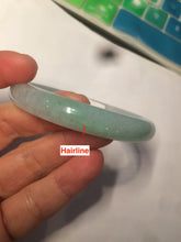 Load image into Gallery viewer, 54mm certified Type A 100% Natural watery sunny green/white  jadeite jade bangle AB78-5444