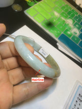 Load image into Gallery viewer, 58.5mm certificated Type A 100% Natural green/brown Jadeite Jade bangle AD60-0598
