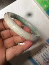 Load image into Gallery viewer, 56mm certified 100% natural sunny green/white/purple/yellow round cut jadeite jade bangle AF9-8927