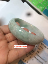 Load image into Gallery viewer, 56.3mm certified 100% natural Type A light green/white jadeite jade bangle AB88-1153