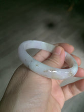 Load image into Gallery viewer, 51.5mm Certified Type A 100% Natural light green/purple/yellow/brown oval shape Jadeite Jade bangle AS14-0710