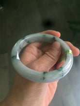 Load image into Gallery viewer, 57.7mm certified Type A 100% Natural green/gray/white Jadeite Jade bangle U51-1111