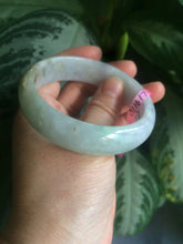 Load image into Gallery viewer, 57mm Certified Type A 100% Natural green/purple/brown Jadeite Jade bangle L69-0001