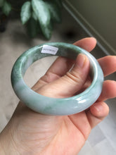 Load image into Gallery viewer, 57.5mm Certified Type A 100% Natural green/white Jadeite Jade bangle R59-1301