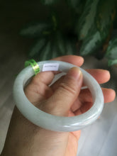 Load image into Gallery viewer, 57.7mm Type A 100% Natural green/white jadeite jade bangle Q30-5744