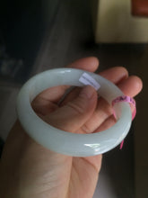 Load image into Gallery viewer, 55.9mm Certified Type A 100% Natural white Jadeite Jade bangle W63-6216