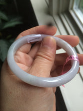 Load image into Gallery viewer, 51.3mm Certified Type A 100% Natural light purple jadeite jade bangle U12-3156