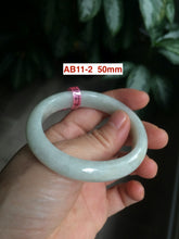 Load image into Gallery viewer, 50-52 mm Type A 100% Natural light green/white Jadeite Jade baby/little kids/small adult hand AB11-1/2/3
