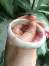 Load image into Gallery viewer, 53.5mm 100% natural Type A green/brown/purple jadeite jade bangle B33