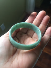 Load image into Gallery viewer, 51.7 mm Type A 100% Natural pea green thin style Jadeite Jade bangle T412