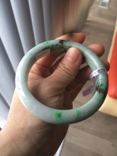 Load image into Gallery viewer, 59.2mm Certified Type A 100% Natural green/white Jadeite Jade bangle L7-7536